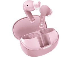 Fresh 'n Rebel Twins Fuse 2 - Draadloze oordopjes - Noise Cancelling oortjes met 36 uur speeltijd - Met Microfoon en App - Pastel Pink