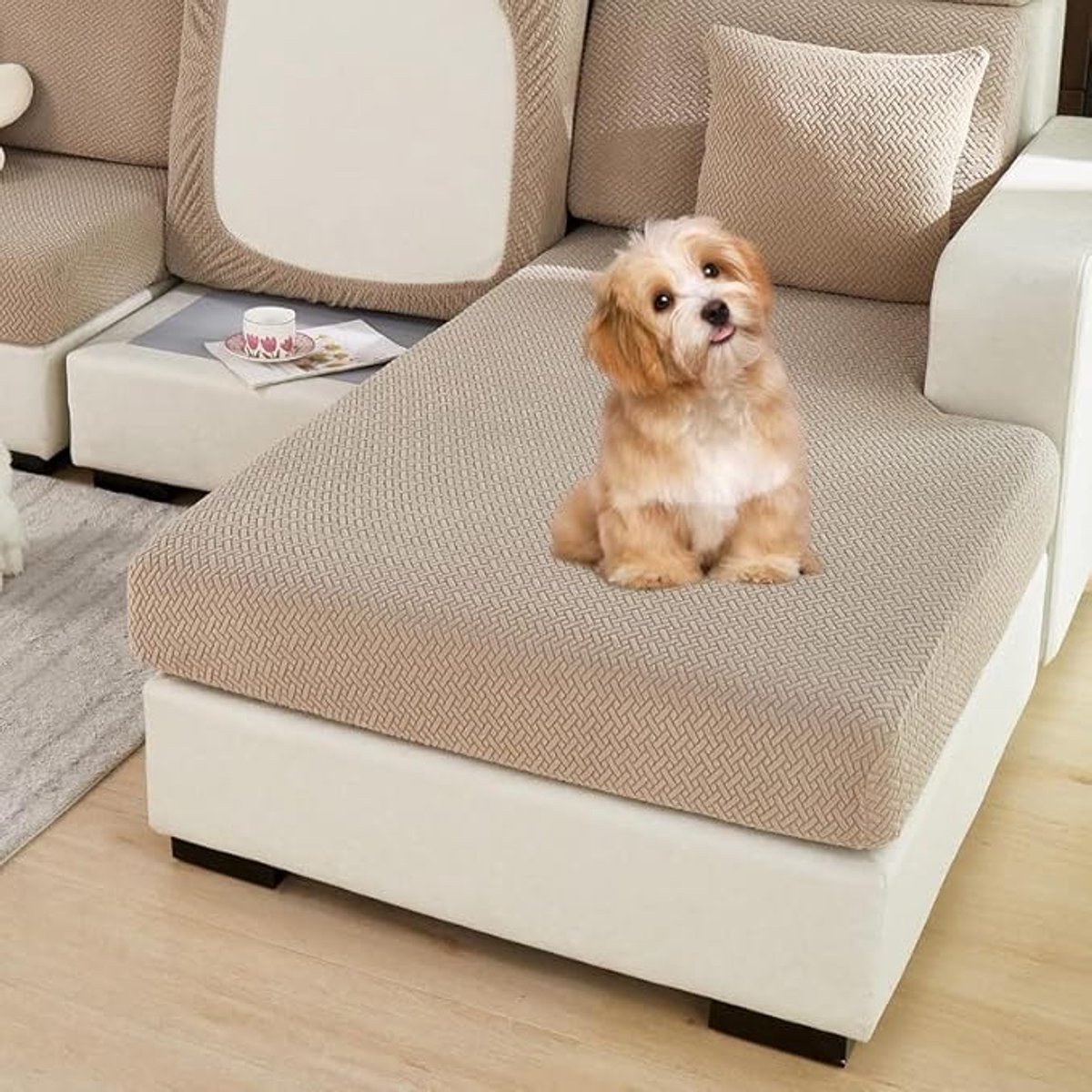 Stretch Sofa Cover - Universele Elastische en Antislip Hoes voor L-vormige Bank en Chaise Lounge - Bescherming voor Meubels