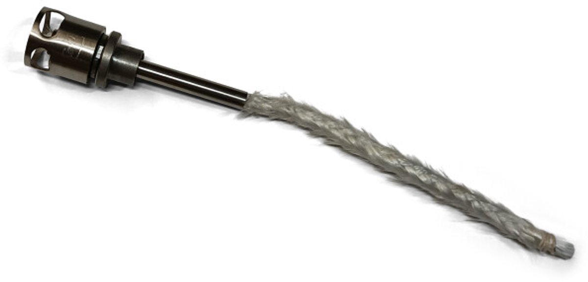 Peri Living - Lont + Lont Houder - Brander - RVS - Wickholder chrome - Olielamp Onderdeel - 1 stuk - glasvezel