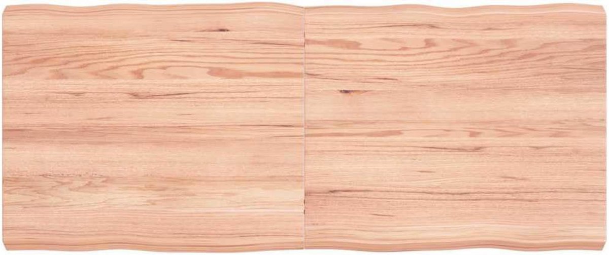 Massief Eikenhouten Tafelblad Natuurlijke Rand 120x50 cm Hout Kleur Naar Keuze