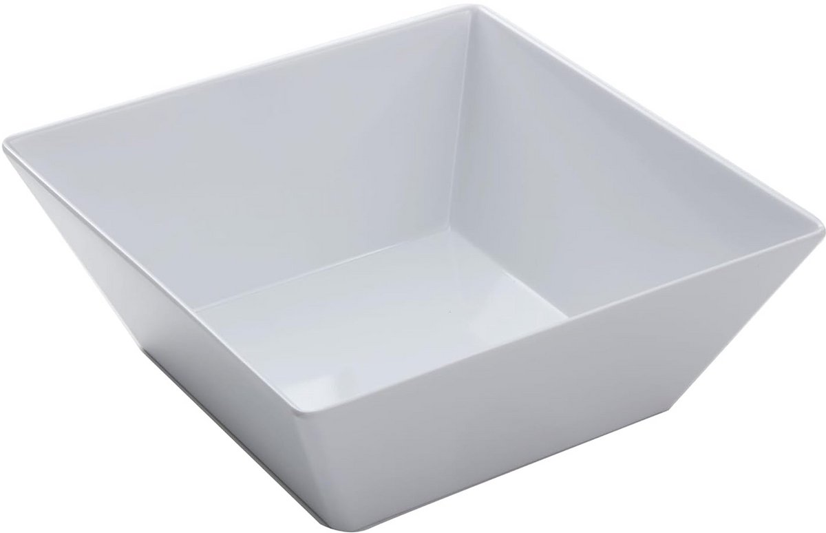 Grote Witte Melamine Saladekom Vierkant 30x30 cm