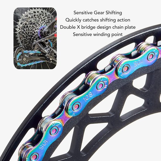 Kleurrijke fietsketting roestvrij voor 6, 7 en 8 versnellingen racefiets mountainbike — afbeelding 3
