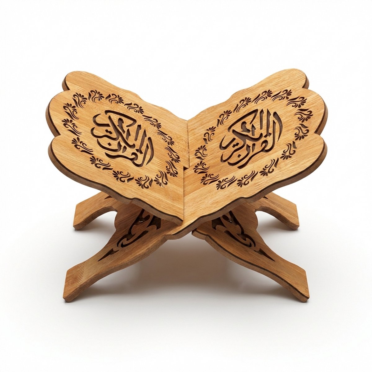 FIRASET Opvouwbare Houten Boekhouder – Koran Standaard (Rehal), Lees- en Muziekstandaard- voor Ramadan & Eid Decoratie