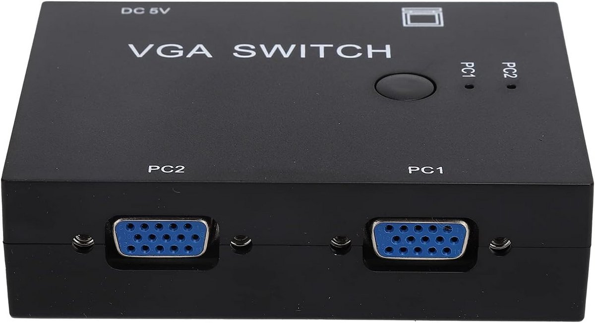 VGA Switcher 2 Poort Handmatige Selector voor 2 PC's naar 1 Monitor