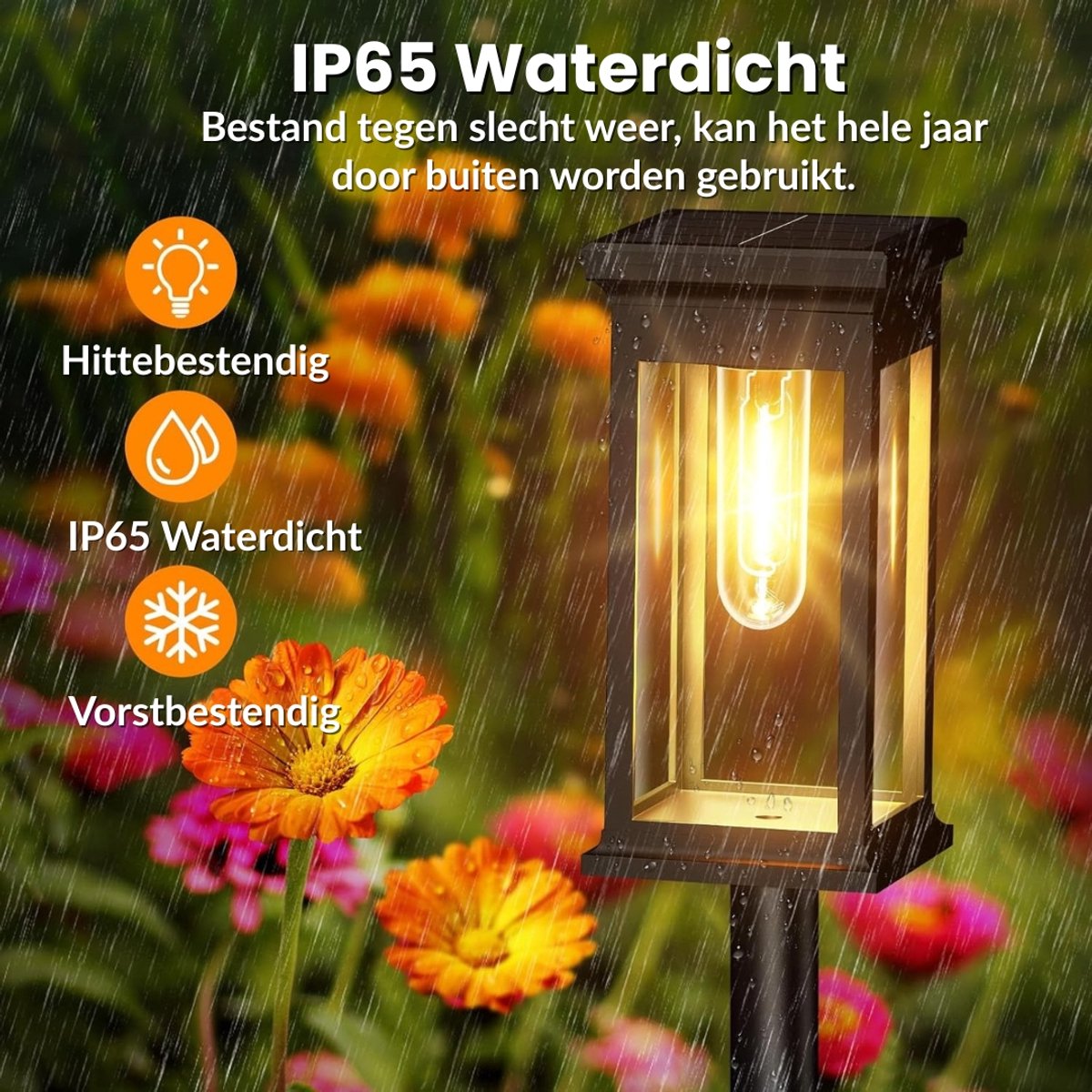 Zonnelampen Voor Buiten Sfeervolle LED Verlichting Met Automatische Schemer Sensor – Tuinlampen Op Zonneenergie Buiten Waterdicht – Tuinlampjes Zonneenergie Met Warm Wit Licht | Energiezuinig & Draadloos Design — cadeau in Wonen & Interieur - foto 2