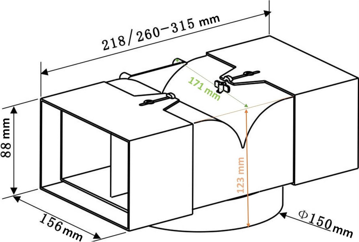 Universele Circulatiekap voor Afzuigkap - 150mm Diameter