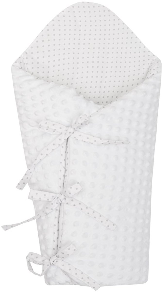 New Baby Minky inbakerdoek wit 75x75 cm - Inbakerzak