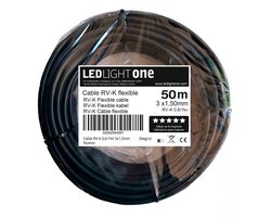 Installatiekabel RV-K 0,6/1 kV 3-aderig 1,5 mm² 50 meter Zwart