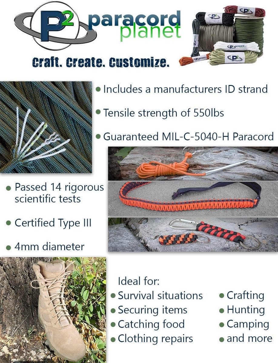 Sterk 550 Survival Paracord Kabel voor Outdoor en Kamperen - 30 Meter