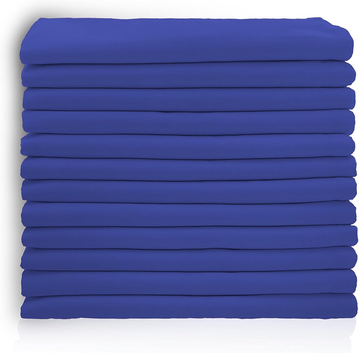 Set van 12 Tafellinnen Servetten van Polycotton - Koninklijk Blauw