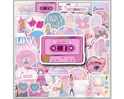 Taylor swift album lover stickers - 50 stuks - deco stickers- laptop stickers - knutselen - bullet journal stickers
