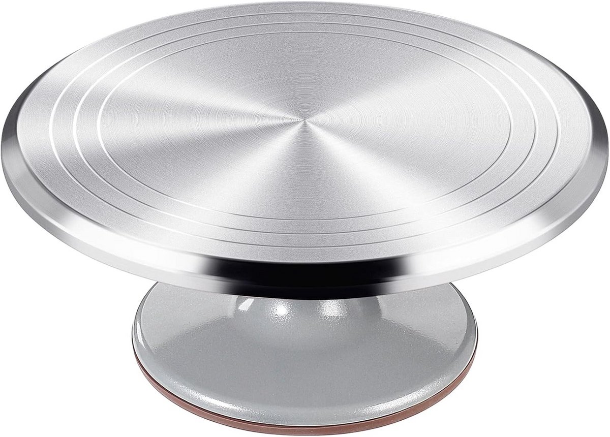 Roterende Taart Decoratie Stand 12 Inch Aluminium Draaitafel voor Gebak