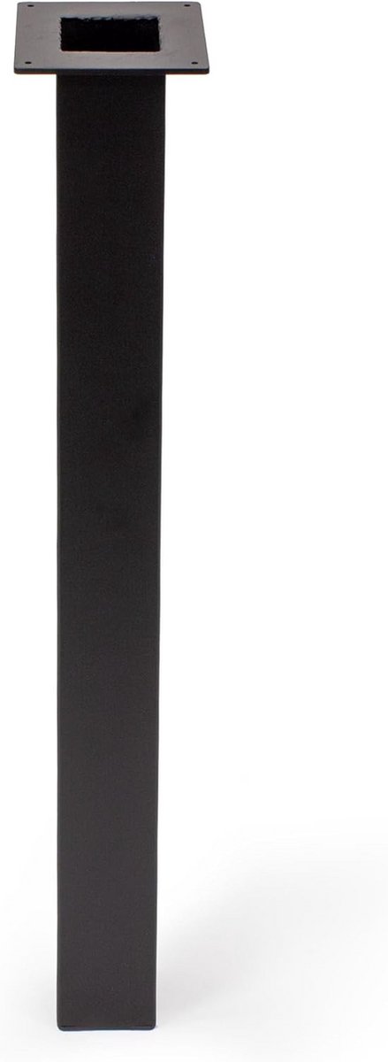 Stevige Metalen Tafelpoten Zwart Vierkant Profiel 72 cm Hoogte