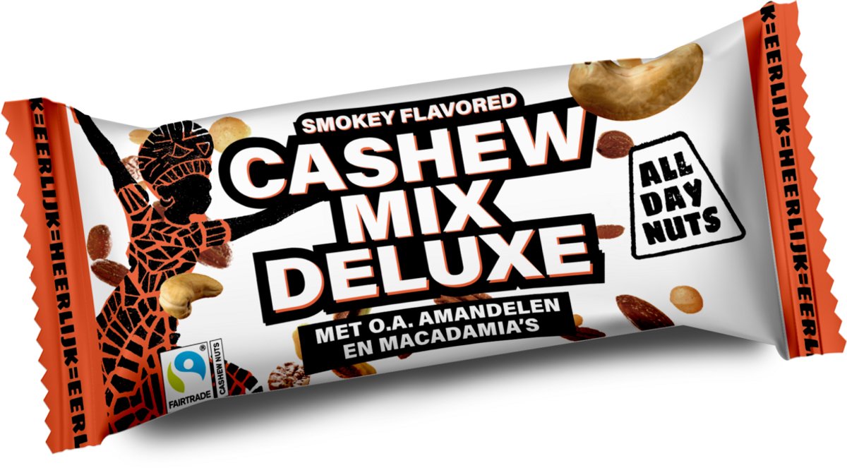 All Day Nuts – Brievenbuspakket – (H)eerlijke luxe notenmix met rookamandel, pistache, pinda & Fairtrade cashew – 12 x 35 Gram. De perfecte mix voor bij de borrel of filmavond | Gezond | Eiwitrijk | Sport | Thuis wachten niet nodig (DL 35 12)