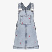 TwoDay meisjes denim tuinjurk met bloemetjes - Blauw - Maat 92