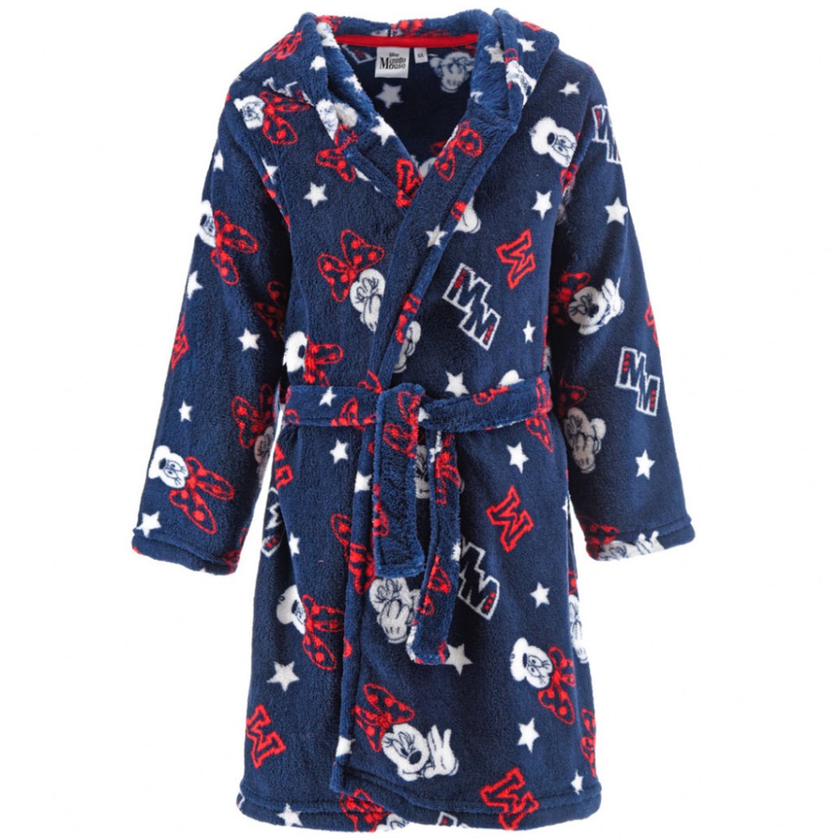 Disney Minnie Badjas - Kinderbadjas - Kerst ochtendjas - 4 jaar - Voor kinderen - Minnie Mouse - 104 cm - Blauw/rood