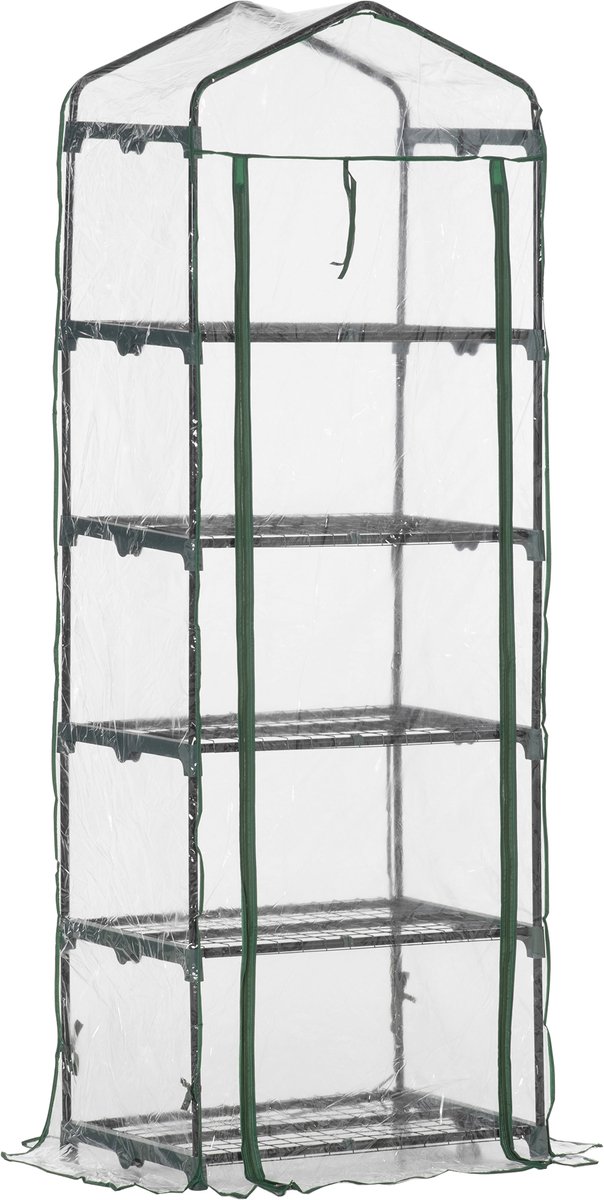 Outsunny-kas-PVC-69x49x193cm-Transparant