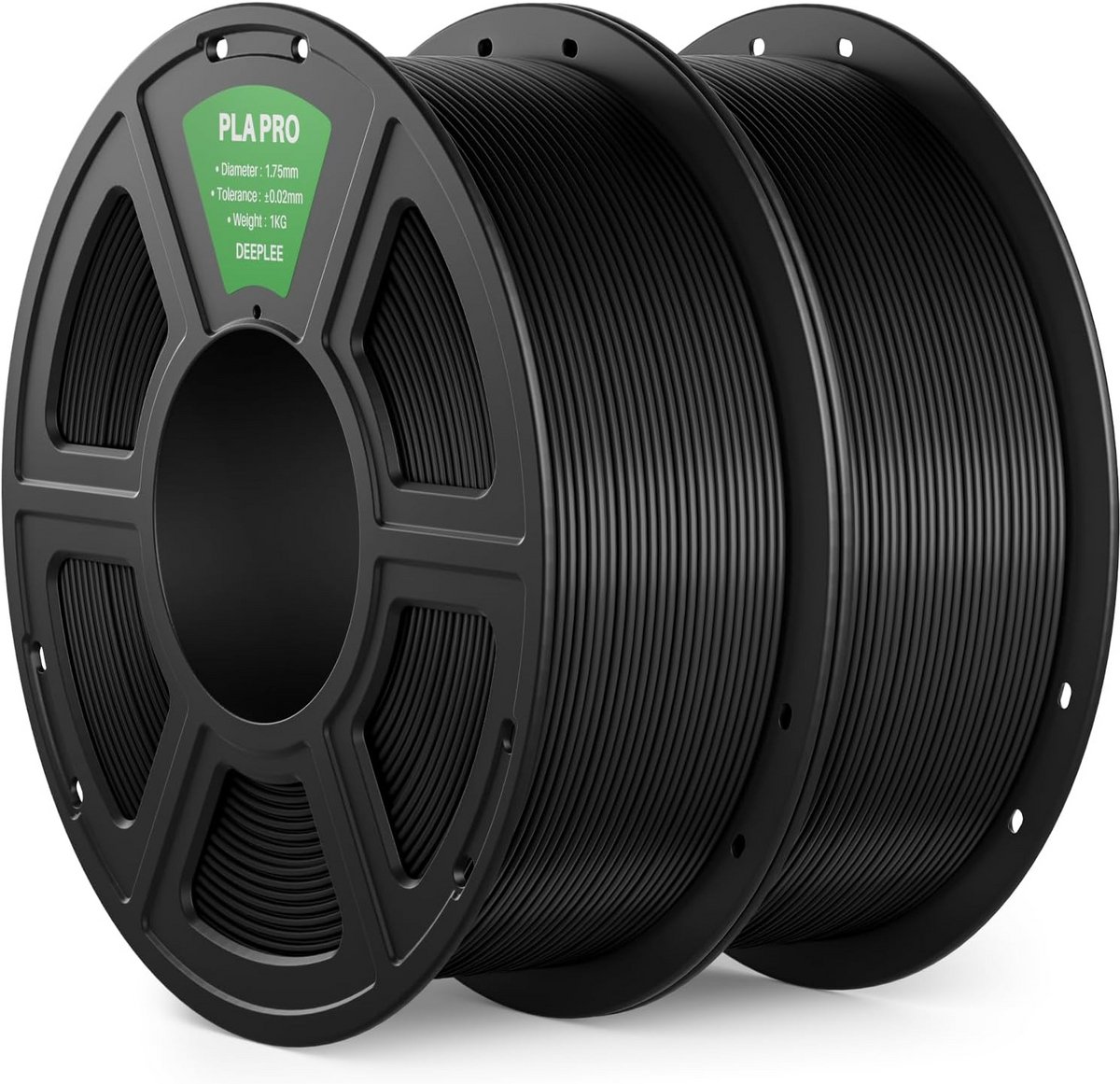 PLA Pro Filament 1.75mm Zwart 2kg set - Hoge Precisie en Sterkte 3D Printer Materiaal