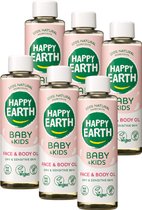 Happy Earth Gezicht en Lichaam Olie - Baby & Kids - 100% Natuurlijk - Babyhuidverzorging - Geschikt vanaf Geboorte – 6 x 150 ml