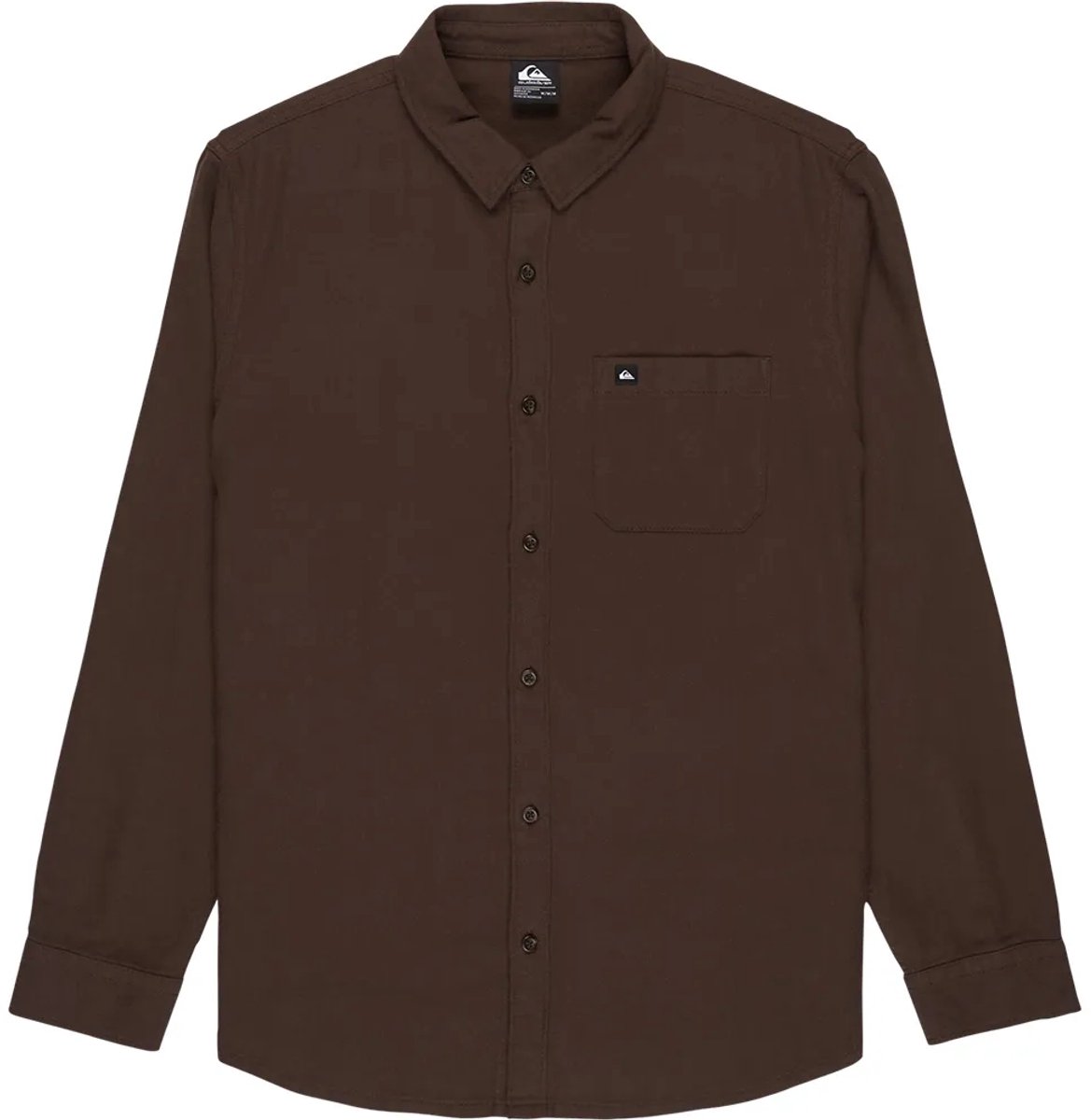 Quiksilver Motherfly Solid Overhemd Met Lange Mouwen M Man Bruin