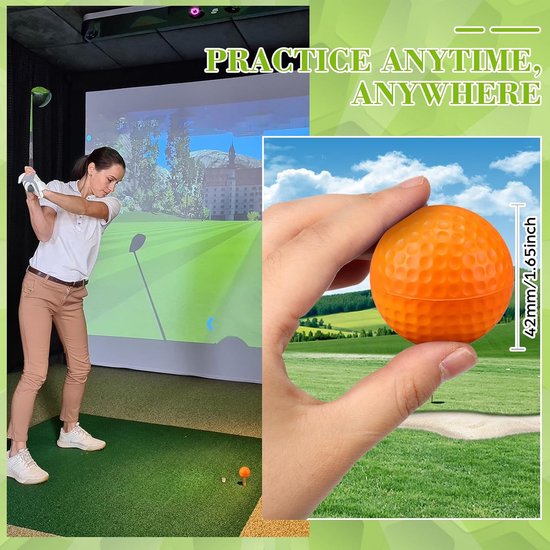 30 Stuks Schuim Golfballen Trainingsballen Zacht Voor Binnen en Buiten Oefenen van Merkloos — afbeelding 3