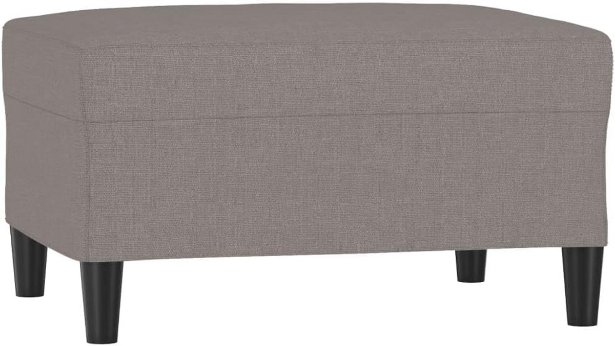 Comfortabele Voetenbank Taupe Stof - Zithoogte 41 cm - Royale Afmetingen 70x55 cm