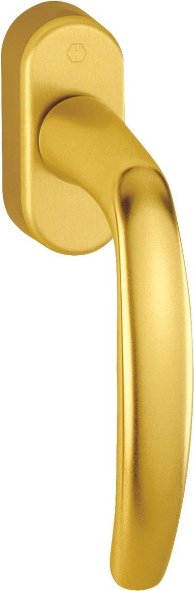 Veilige Raamkruk met Secustik+ VarioFit, Verstelbaar 32-42mm, Gouden Afwerking