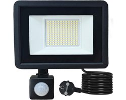 Krachtige LED Buitenlamp met Bewegingssensor en Stopcontact - Waterdicht IP66