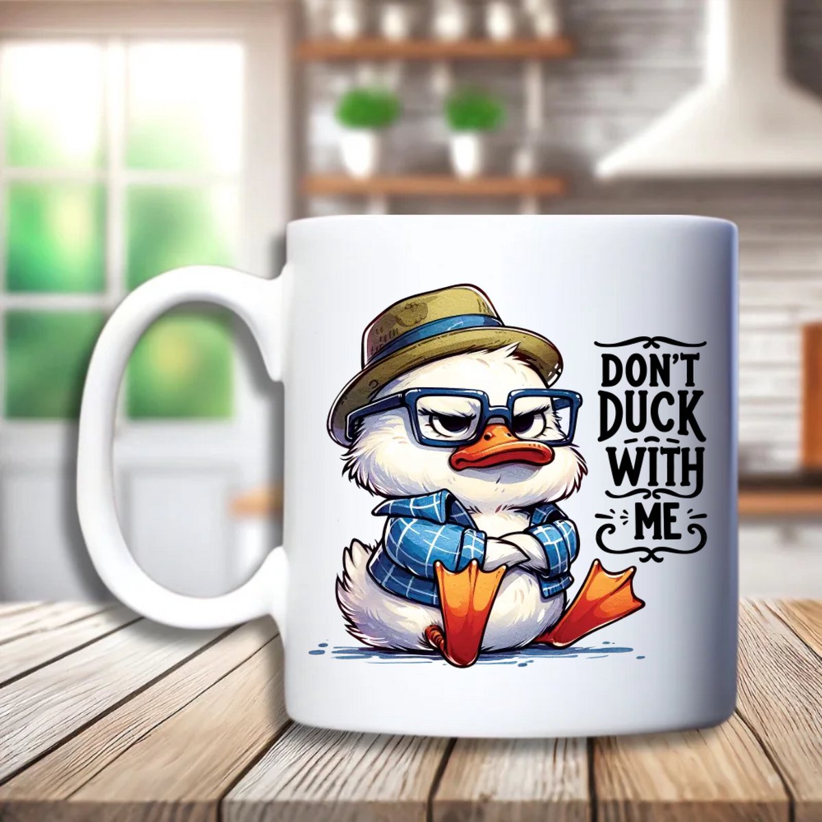 Funny Duck Quotes Mok – Grappige Eenden mok – Keramische Beker 300 ml – Humor Cadeau – Diverse Designs