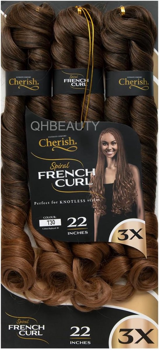 Synthetisch Krullend Vlecht Haar - 3x Spiraal Franse Krul 22 Inch