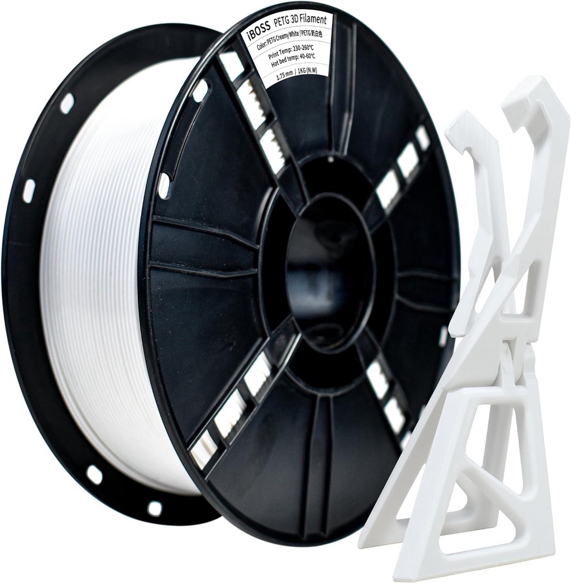 PETG Filament 1.75mm 1kg Spoel - Hoge Maatnauwkeurigheid voor 3D Printers - Wit