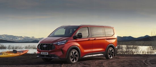 Ensemble de Tapis de Voiture en Caoutchouc Frogum - Convient pour Ford Transit Custom V710 à partir de 2023 - 3 pièces - Antidérapant - Inodore - Zwart