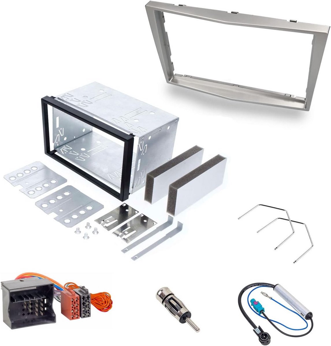 Dual DIN Radio Inbouwkit & Antenne Adapter voor Opel Corsa D, Astra H, Zafira B