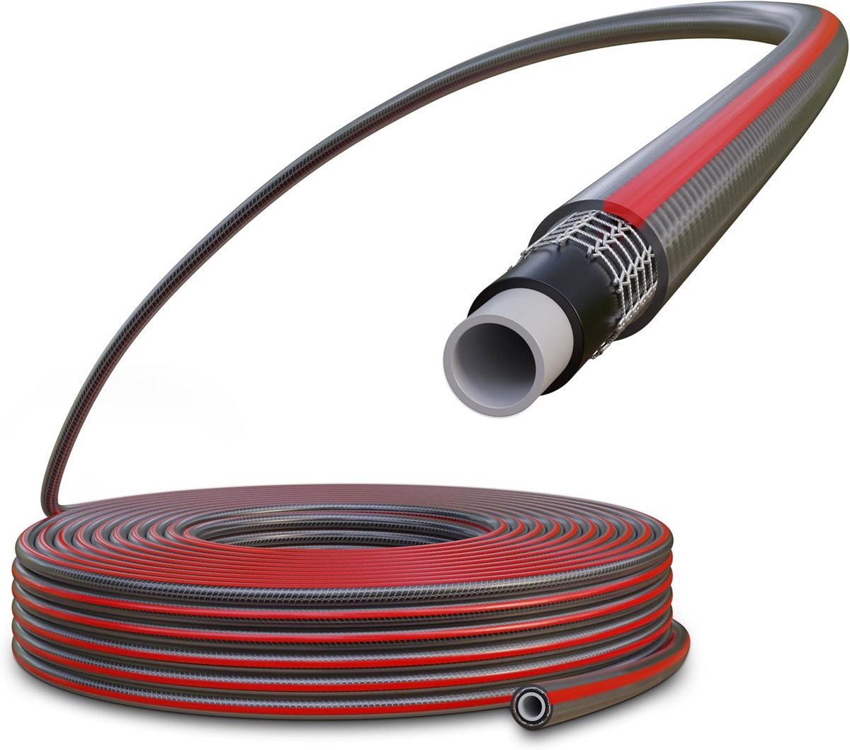 Flexibele PVC Tuinslang 25 Meter 1/2 Inch 4-Laags 8 Bar