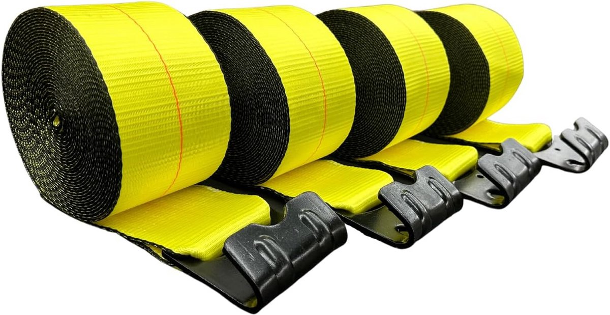 Zware Spanbanden voor Trailers en Trucks - 4 Stuks - 4 Inch x 30 Voet - 5000 LBS