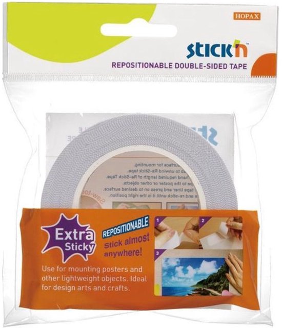 Stick'n dubbelzijdig tape voor fotoboeken - extra sterk - 12mmx12meter - Geen permanent plakband