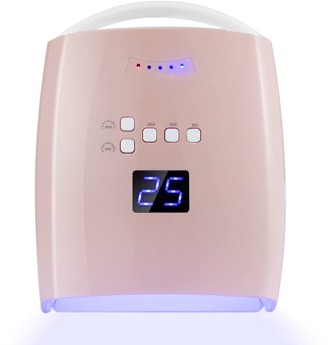 Oplaadbare UV LED-nagellamp, draadloze professionele gelnagellamp, hulpmiddel voor nagel- en wimperverlenging, geschikt voor thuisgebruik en nagelsalons (roze)