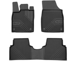Premium Rubberen Mattenset No.77 - Geschikt voor VW ID.3 vanaf 2019 - Perfecte Pasvorm - TPE Elastomeer - Zwart - 3-delig (Inclusief Achtermat uit één stuk) - FROGUM