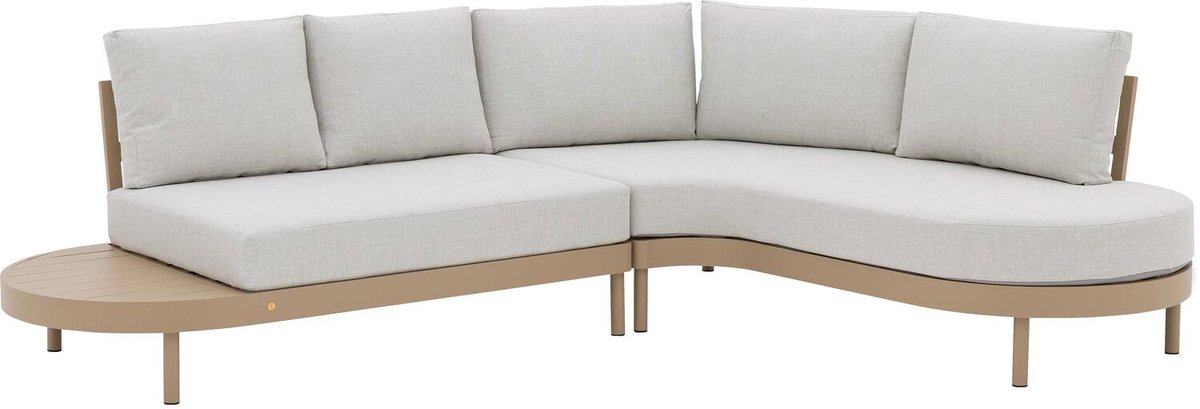 Goossens Loungeset Sirolo - Buitenstof - beige - 286 x 72 x 210 cm