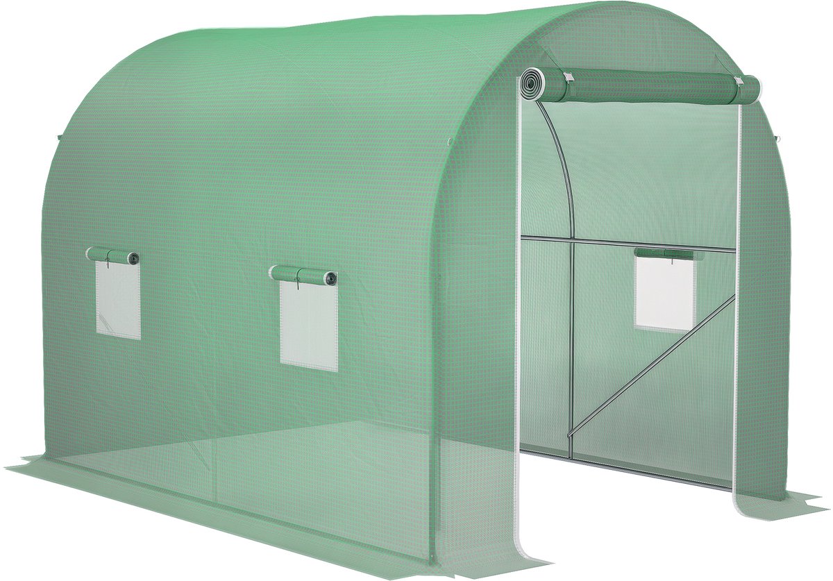 Outsunny Tunnelkas - Metaal - 300x200x210cm - Groen