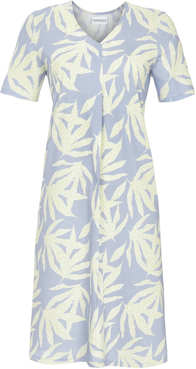Ringella Elegant flora nachthemd blauw - Blauw - Maat - 40