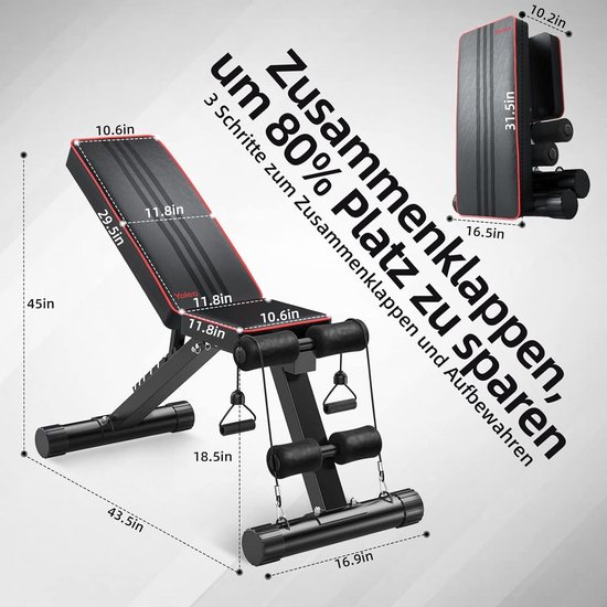Inklapbare Halterbank ® PREMIUM BISON FB3i – Nederland