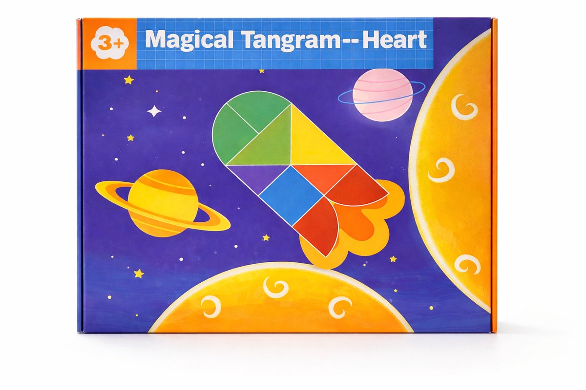 Educatief - Magnetisch - Tangram - Spel -Creatief - Leren 3 Jaar - Montessori- Ik Leer - Jongen - Meisje