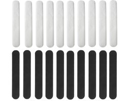 Anti Zweetstickers Voor Petten - 20 Stuks - Zweetband - Niet-geweven stof - Hoedmaatversteller - Anti Vuil Stickers - Anti-vlekstrips Baseballpet - Zweet Absorberende Stickers - Geschikt voor hoeden, kragen, manchetten - 24*3.75cm - Wit/Zwart