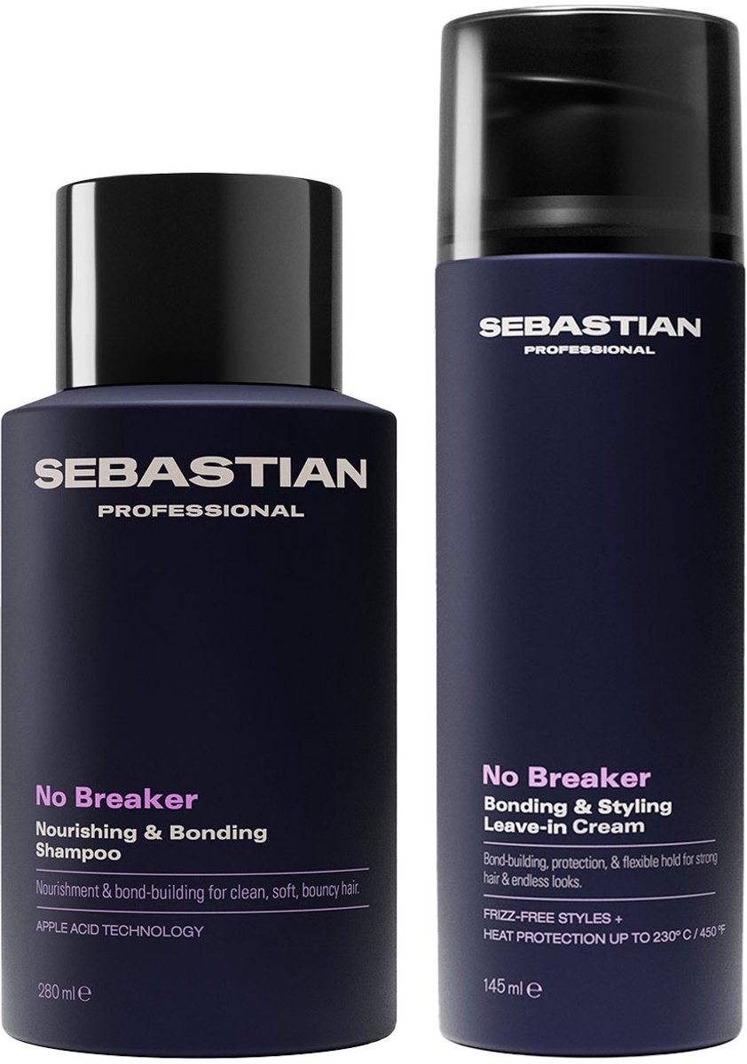 Sebastian - No.Breaker Shampoo & Leave-In Creme - Voordeelset voor Breekbaar Haar