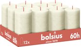 Bolsius - Bougie Rustique - Ivoire - 12 pièces - 13 cm - 60 heures de combustion