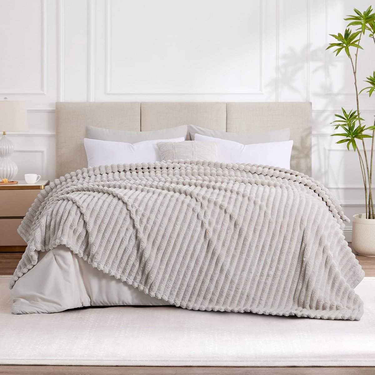 Extra Grote Fleece Plaid 220x240 cm - Super Zachte en Warme Flanellen Dekent voor Bank en Bed