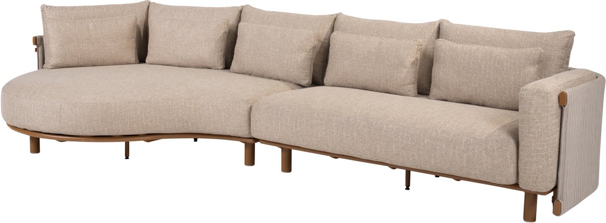4 Seasons Outdoor Safina salon chaise longue modulaire 2 pièces amber