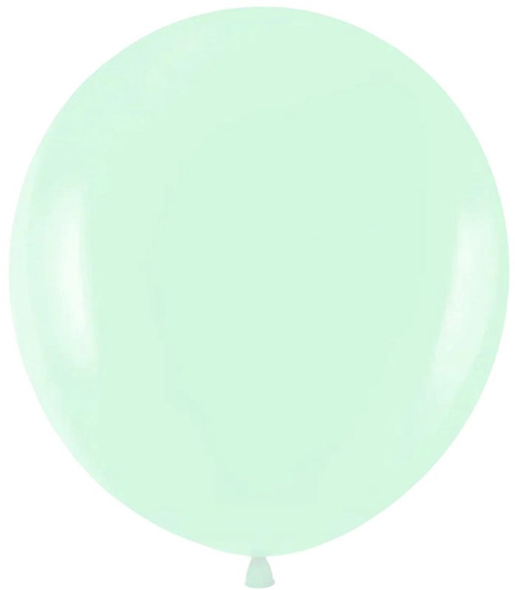 2 midi-ballonnen in macaron pastel mint, 45 cm