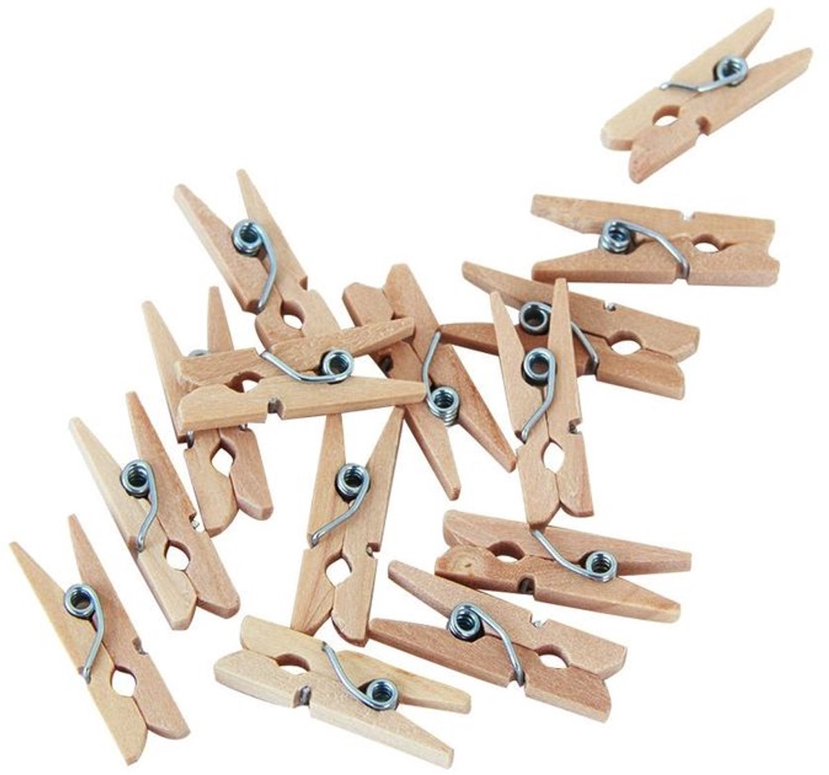 Mini knijpers Naturel, 24 stuks